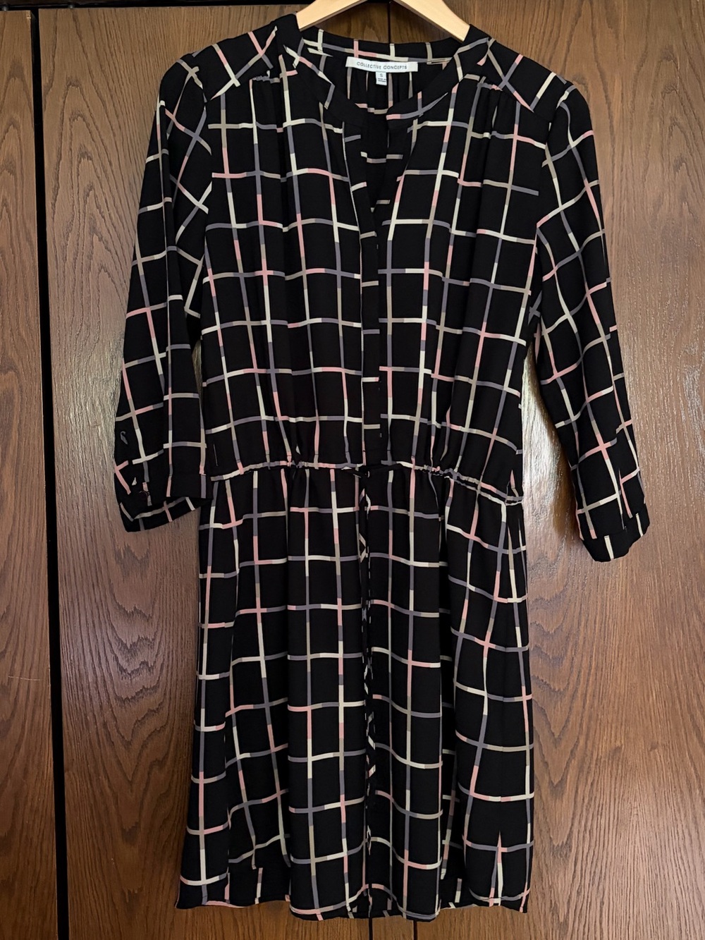 {Collective Concepts} EUC! Windowpane Mini Dress
